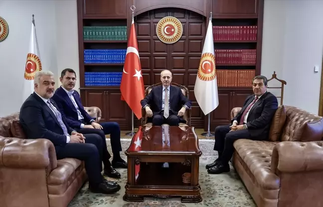 TBMM Başkanı Numan Kurtulmuş, İBB Başkan Adayı Murat Kurum'u Kabul Etti