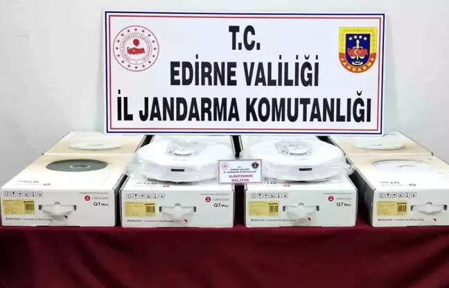Edirne'de Jandarma Ekipleri Tarafından 10 Adet Akıllı Robot Süpürge Ele Geçirildi