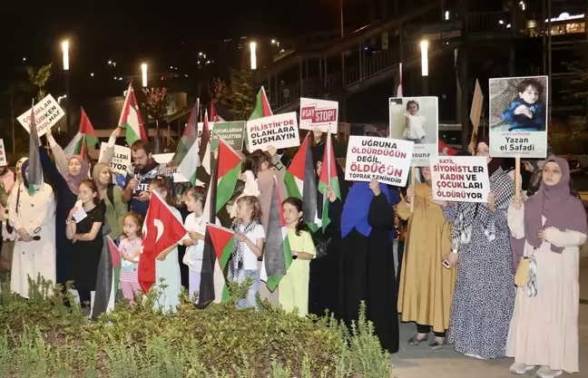 Trabzon'da İsrail'in Gazze'ye saldırıları protesto edildi