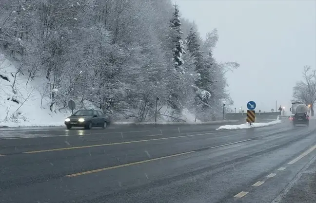 Bolu Dağı'nda Kar ve Sis Etkili Oldu