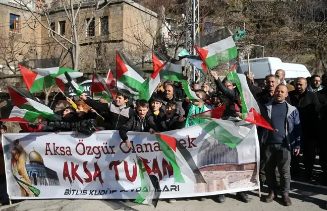 Bitlis'te Filistin için yürüyoruz etkinliği düzenlendi