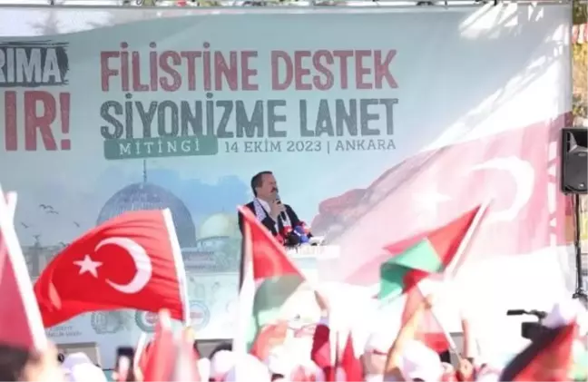 Ankara'da Filistin'e Destek Mitingi Düzenlendi