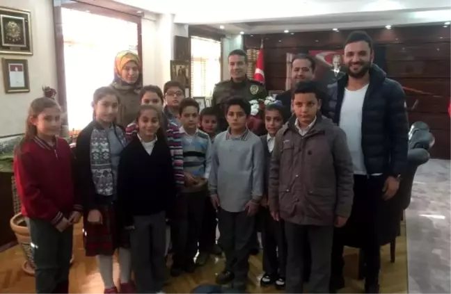 İlköğretim Okulu Öğrencilerinden Emniyet Müdürüne Ziyaret