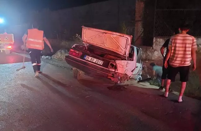 İzmir'de otomobil takla attı, sürücü yaralandı