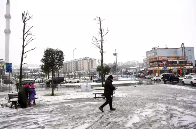 Arnavutköy'de Kar Yağışı Drone ile Görüntülendi