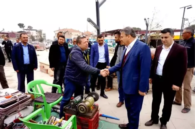Başkan Çerçi Sarıgöl'de Esnaflarla Buluştu