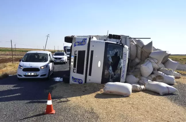 Şanlıurfa'da Saman Yüklü Kamyon Devrildi: 8 Yaralı