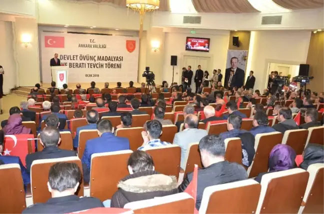 Şehit Yakınları ve Gazilere Devlet Övünç Madalyası Verildi