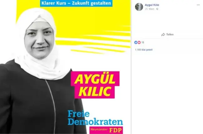 Almanya'daki Türk Kökenli Başörtülü Adaya Destek