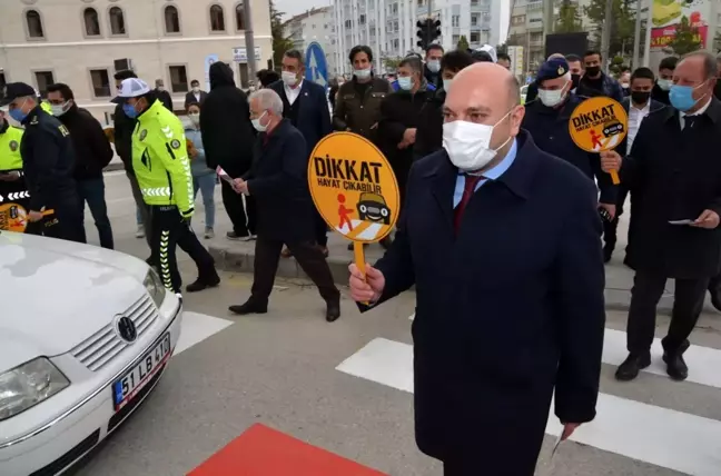 Ereğli'de 'Yayalar Kımızı Çizgimiz