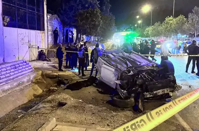 Gaziantep'te takla atan otomobilin sürücüsü hayatını kaybetti