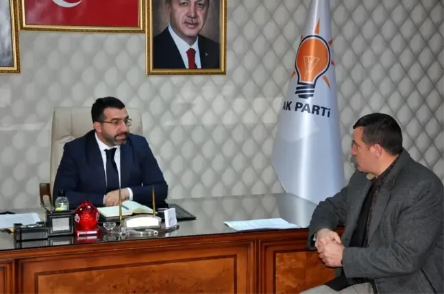 Kars'ta Şeker Fabrikası işçileri Başkan Adem Çalkın ile görüştü