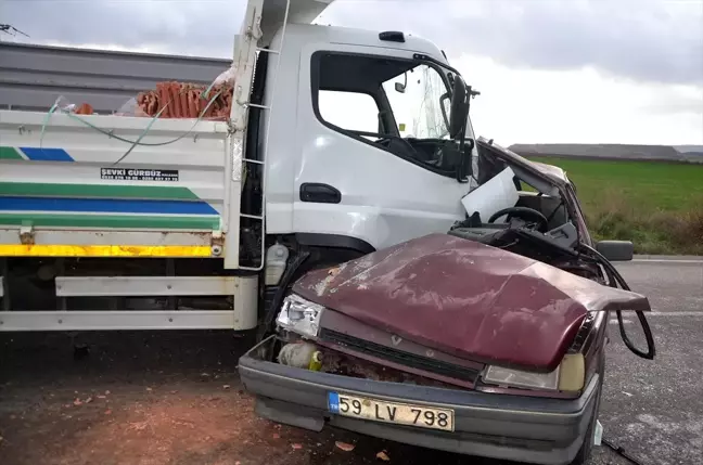 Tekirdağ'da trafik kazasında 1 kişi yaralandı