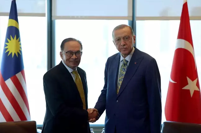 Cumhurbaşkanı Erdoğan, Malezya Başbakanı Enver'i kabul etti