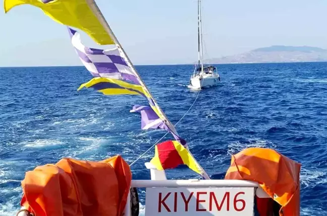 Bodrum Karaada açıklarında makine arızası yaşayan tekne kurtarıldı