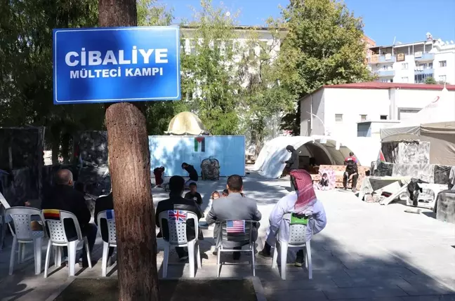 Siirt'te Gazze için Temsili Çadır Kuruldu