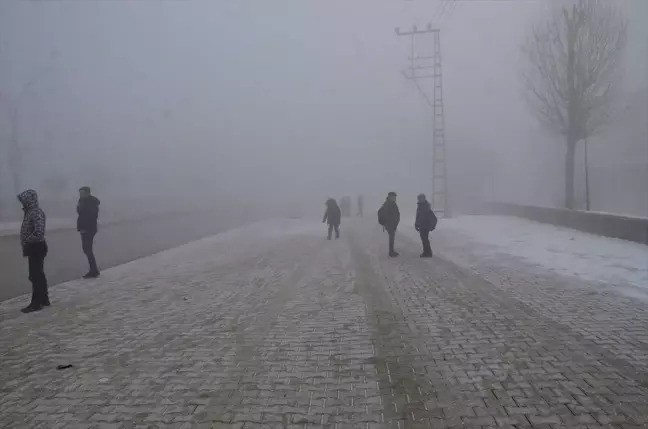 Yüksekova'da Soğuk Hava ve Yoğun Sis Hayatı Olumsuz Etkiledi