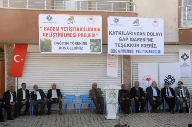 Cizre'de 42 Çiftçiye Fıstık ve Bıttım Fidanı Dağıtıldı