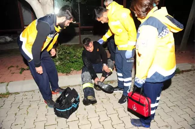 Metruk Binada Çıkan Yangında Bir İtfaiye Eri Yaralandı