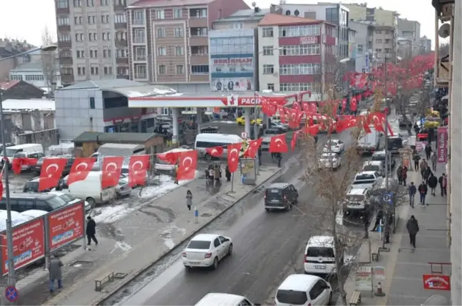 Kars'ta, Afrin Operasyonu'na Bayraklı Destek