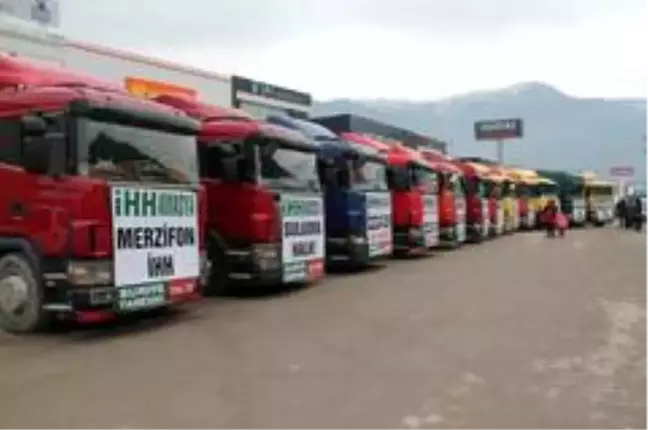 Amasya'dan İdlib'e 13 tırlık yardım
