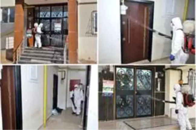 Son dakika haberi: Şehitkamil'de covid vakası görülen binalar dezenfekte ediliyor