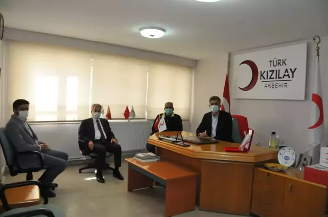 Başkan Akkaya'dan, Türk Kızılay Akşehir Şube Başkanı Sümer'e ziyaret