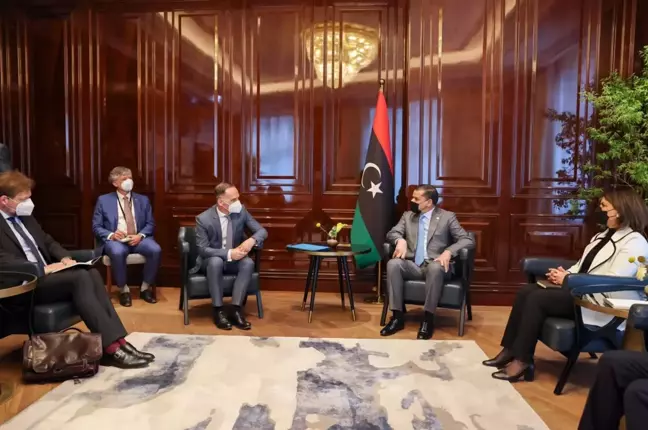 Son dakika! Libya Başbakanı Dibeybe, İkinci Berlin Konferansı öncesi Almanya Dışişleri Bakanı ile bir araya geldi