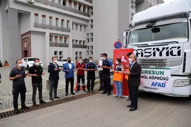 Giresun'dan Sinop'a 5 tır yardım malzemesi gönderildi