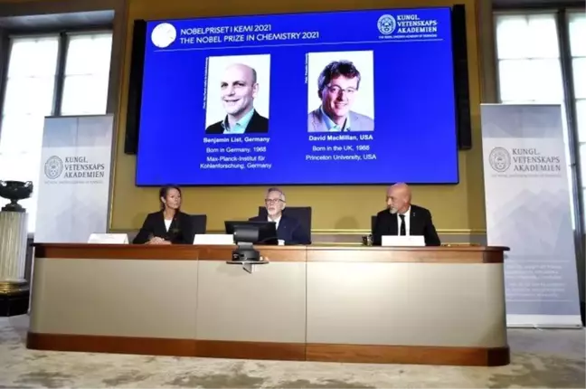 Nobel Kimya Ödülü, molekül çalışmalarıyla bilinen bilim insanları Benjamin List ve David W.C. MacMillan'a verildi
