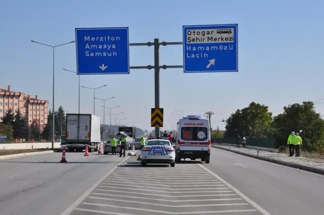 Amasya'da otomobilin çarptığı yaya öldü