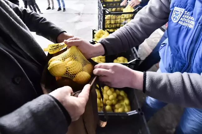 Mersin'den gönderilen 25 ton limon, Ankaralı 12 bin aileye dağıtıldı