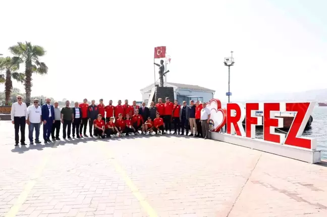 Körfezli pehlivanlar Kırkpınar'a uğurlandı