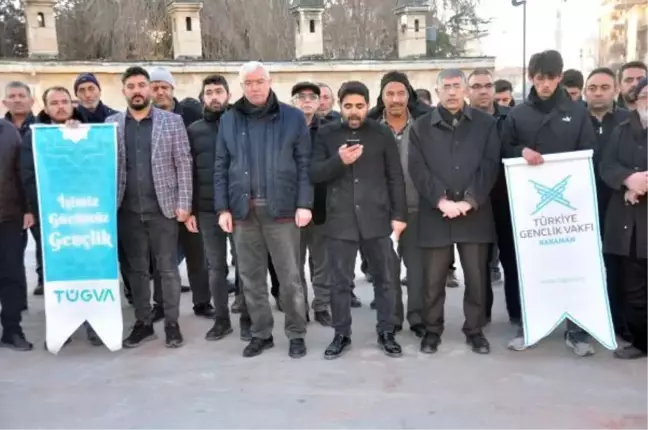 Karaman'da İsveç'te Kur'an-ı Kerim yakılmasına tepki