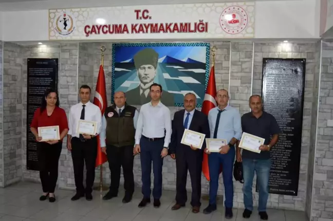 Çaycuma İlçe Tarım ve Orman Müdürlüğü ekibine başarı belgesi verildi