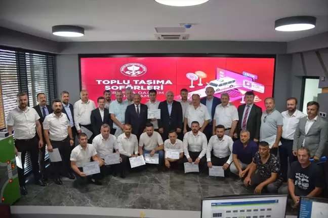 Trabzon'da Toplu Taşıma Şoförlerine Sertifika Töreni Düzenlendi