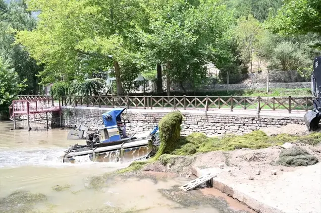 Seydişehir Belediyesi Kuğulu Tabiat Parkı'nda temizlik çalışması başlattı