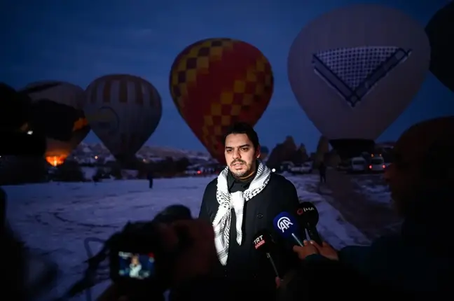 Kapadokya'da Gazze'ye Destek için 'Barış Balonu' Etkinliği Düzenlendi