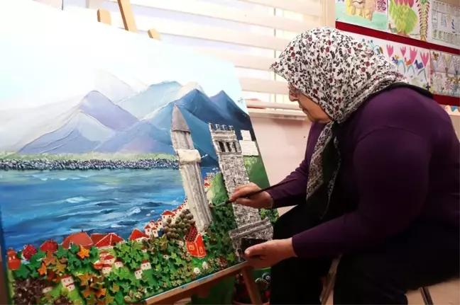 Halil Akyüz Huzurevi Sakinlerinin Resimleri Büyükşehir'de Sergileniyor