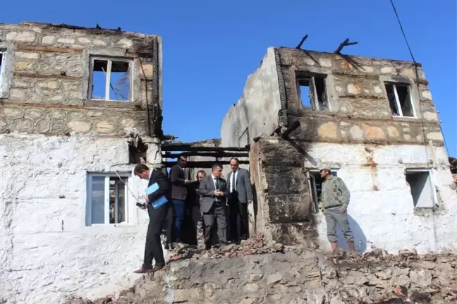 Beyşehir'de Evi Yanan Aileye Ziyaret