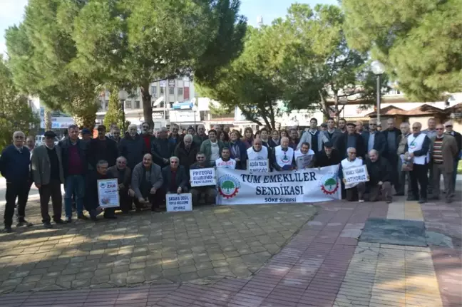 Söke'de Emekliler Taleplerini Dile Getirdi