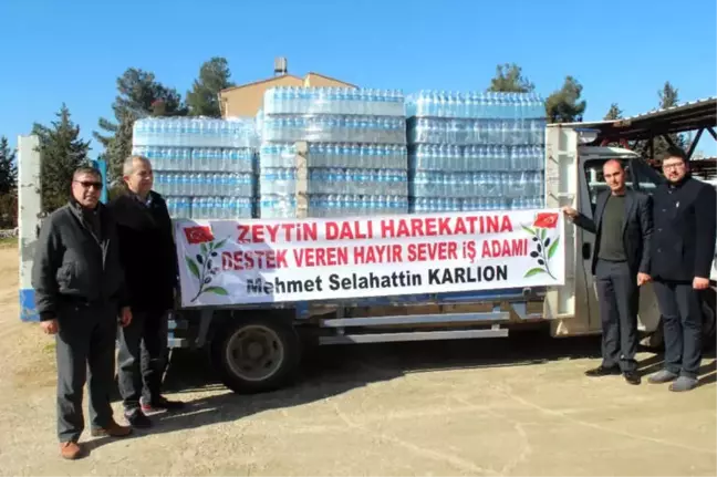 İşadamı Karlıon'tan Mehmetçiğe Su Desteği