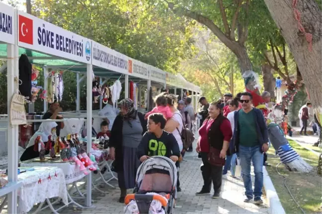 Söke Organik ve El Emeği Ürün Pazarında Şenlik Havası