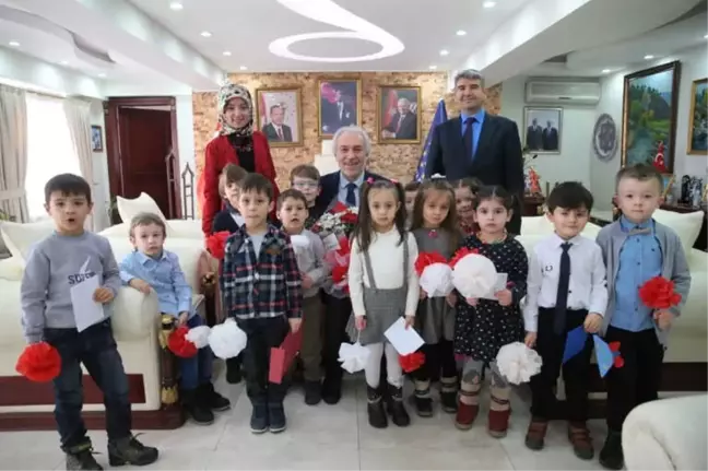 Miniklerden Başkan Saraçoğlu'na Ziyaret