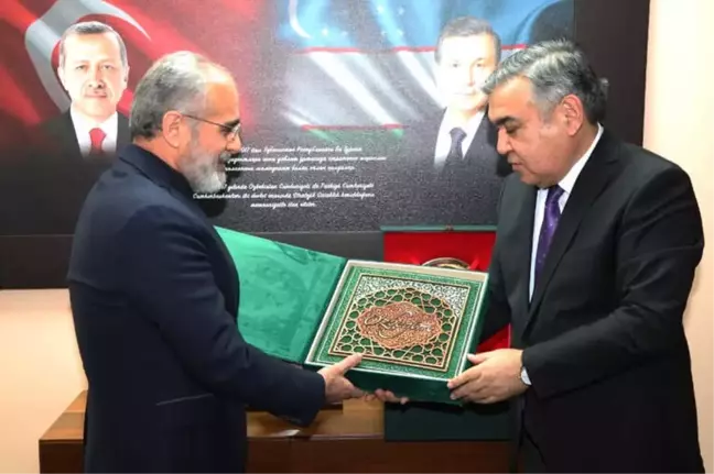 Özbekistan Cumhurbaşkanı Mirziyoyev'den Yalçın Topçu'ya Özel Hediye