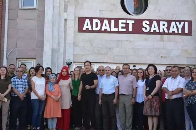 Isparta Adliyesi'nde Başsavcı Çokdinç ve Hakim eşine hüzünlü veda