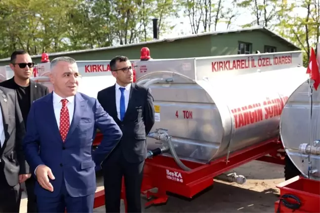 Kırklareli'de 20 köye yangın söndürme tankeri dağıtıldı