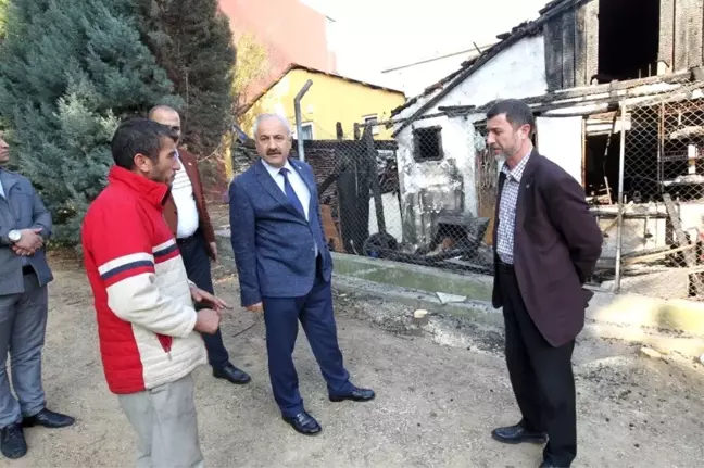 Başkan Büyükgöz'den evi yanan vatandaşa destek