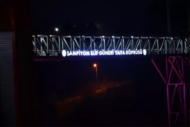 Avrupa Boks Şampiyonu Güneri'nin adı yaya köprüsüne verildi