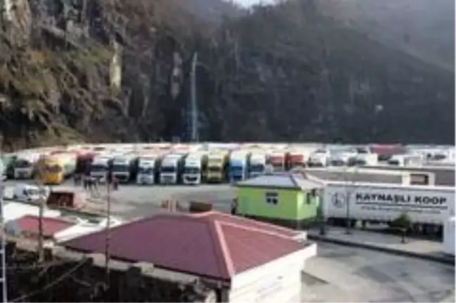 Sarp Sınır Kapısı'ndaki tır kuyruğu 12 km'ye ulaştı